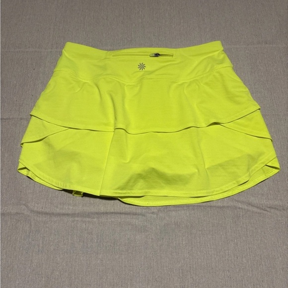 athleta skort small bright yellow preowned logo lined - Picture 1 of 10